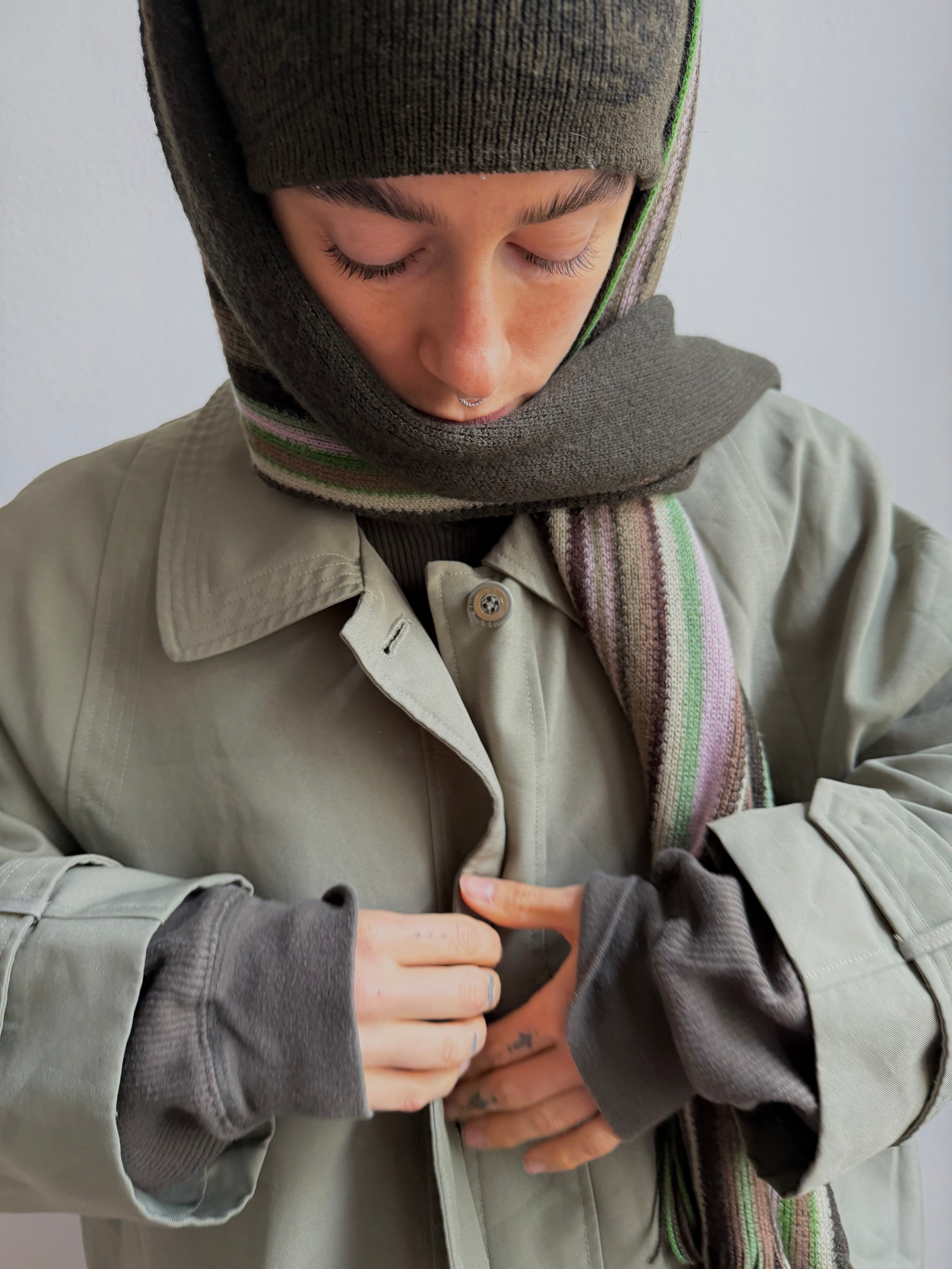 EWM Pure Classic Trenchcoat Green Unisex - M