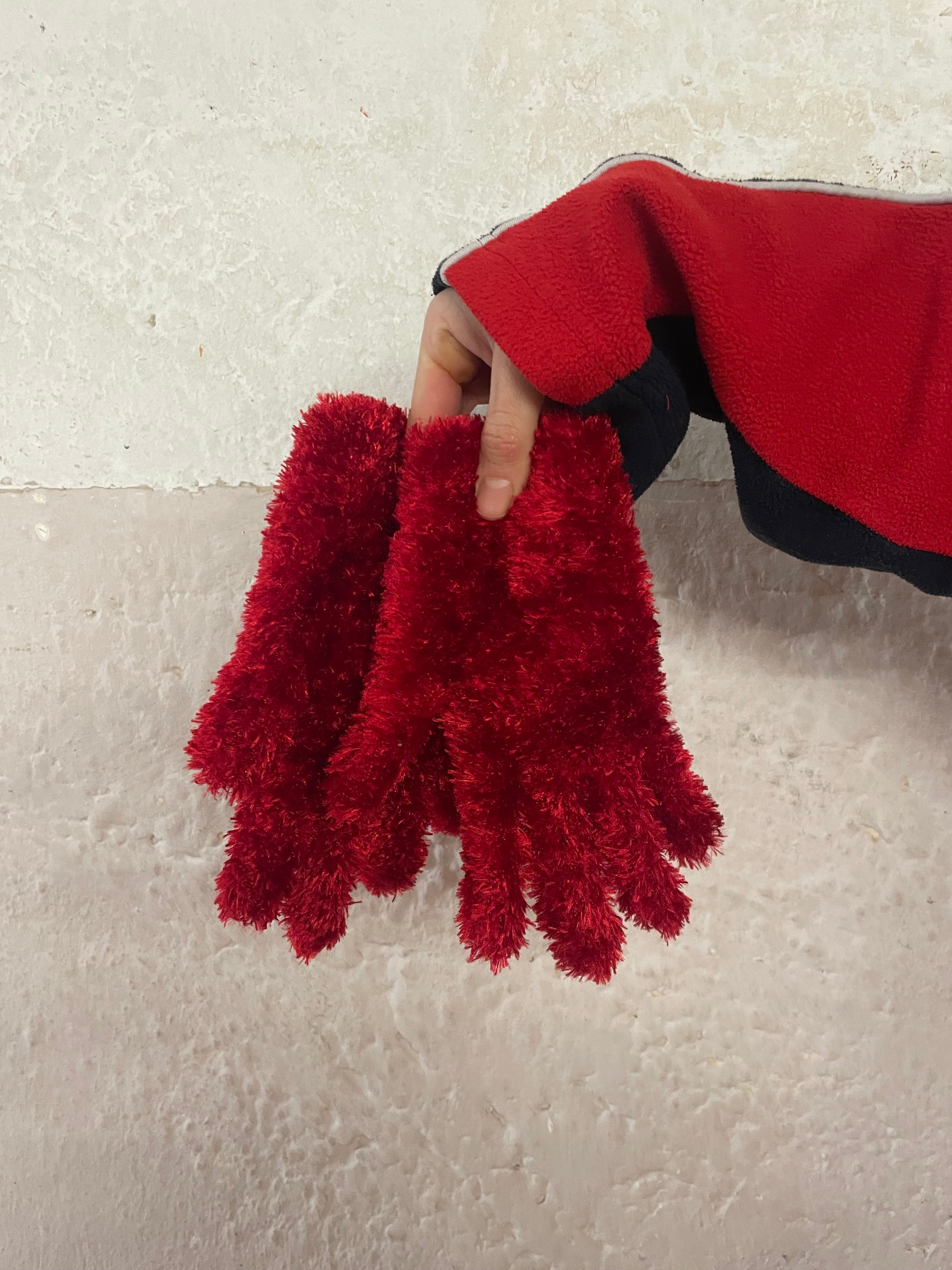 rot funny warm Gloves - Kleiderhaufen - Default Title