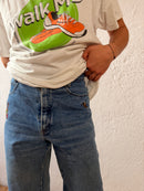 Vintage Jeans Blue with Front & Back Patches – L