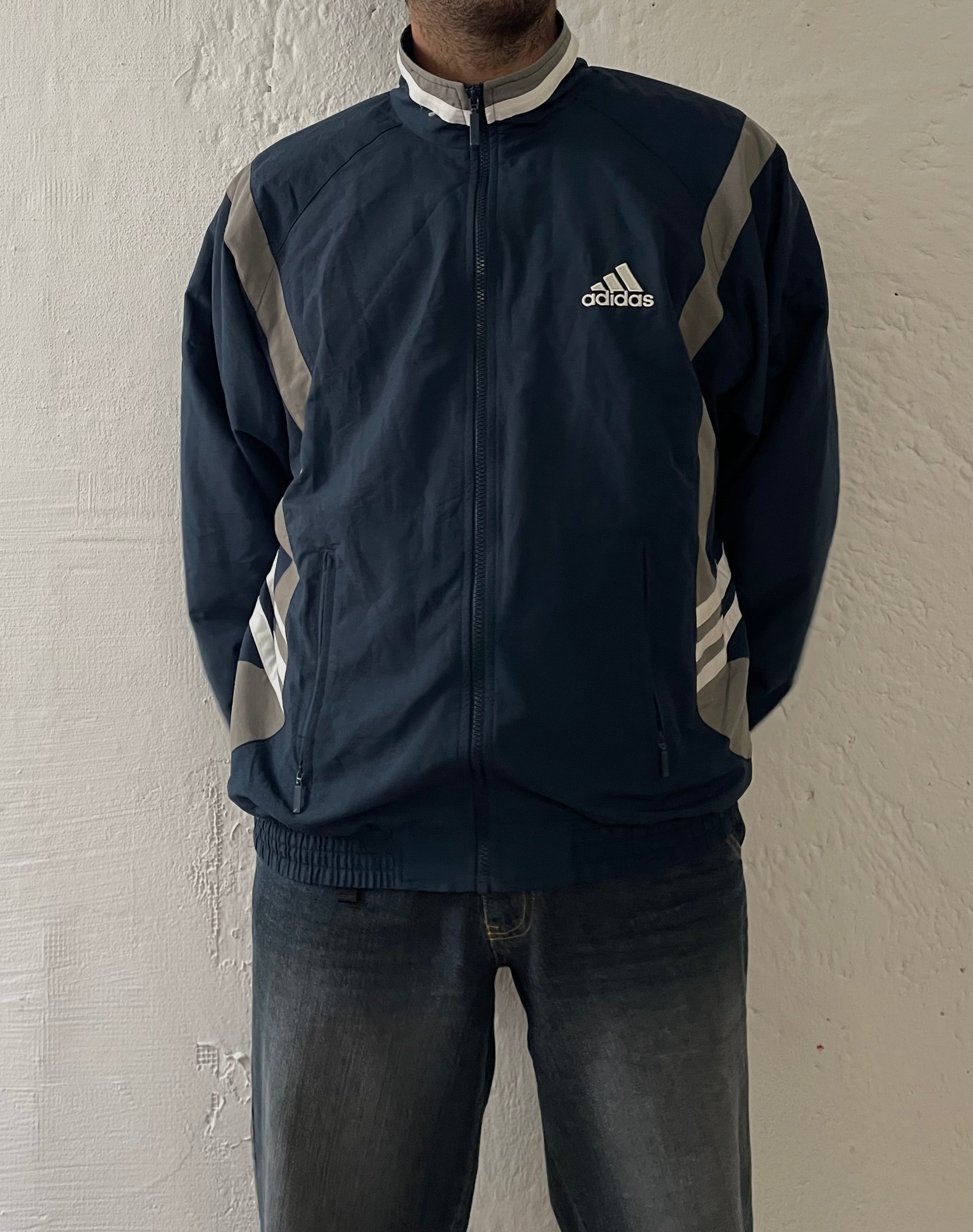 Vintage Adidas Track Jacket Blue Unisex - XL