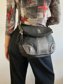 Shoulder Bag Vintage Black Leather Collection Phoenix Crossbody Women – One Size