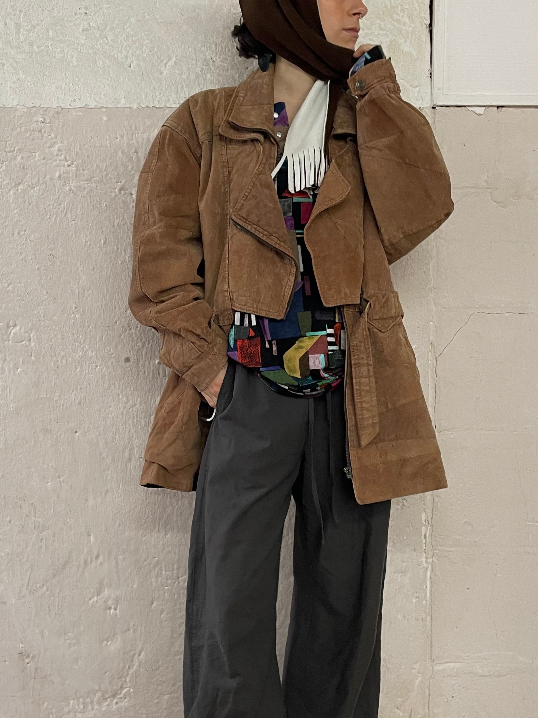 Wunderschöne Vintage Jacke aus Rauleder M - Kleiderhaufen - Default Title