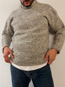 Vintage Wool Pullover Grey Wool Longsleeve Unisex – L