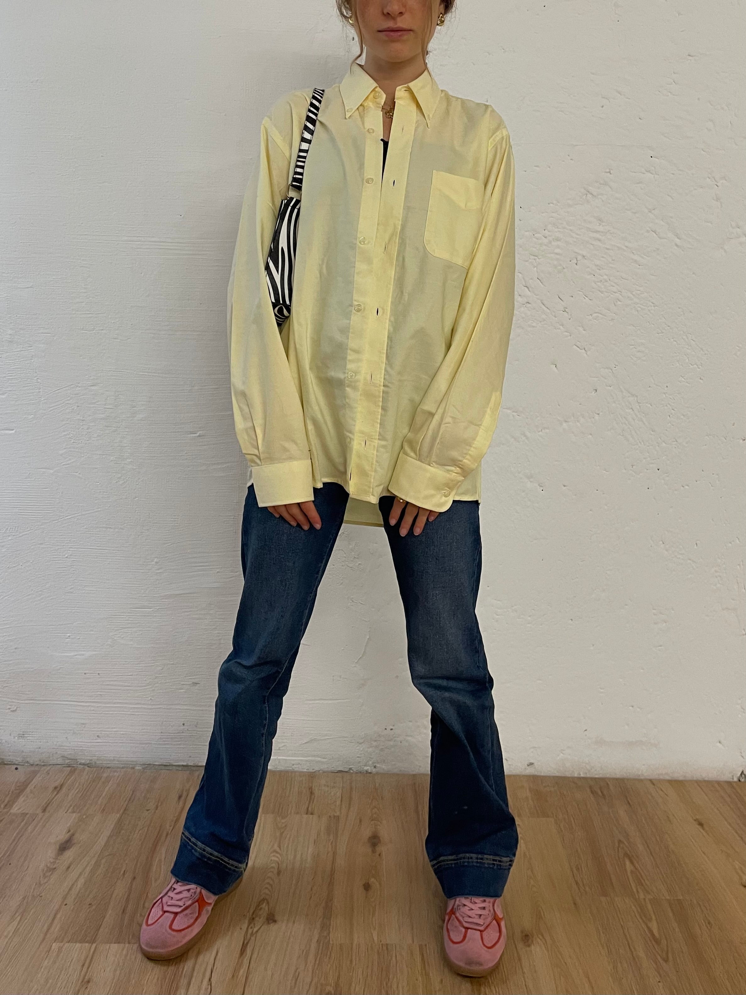 Buttergelb Sommer Hemd L - Kleiderhaufen - Default Title
