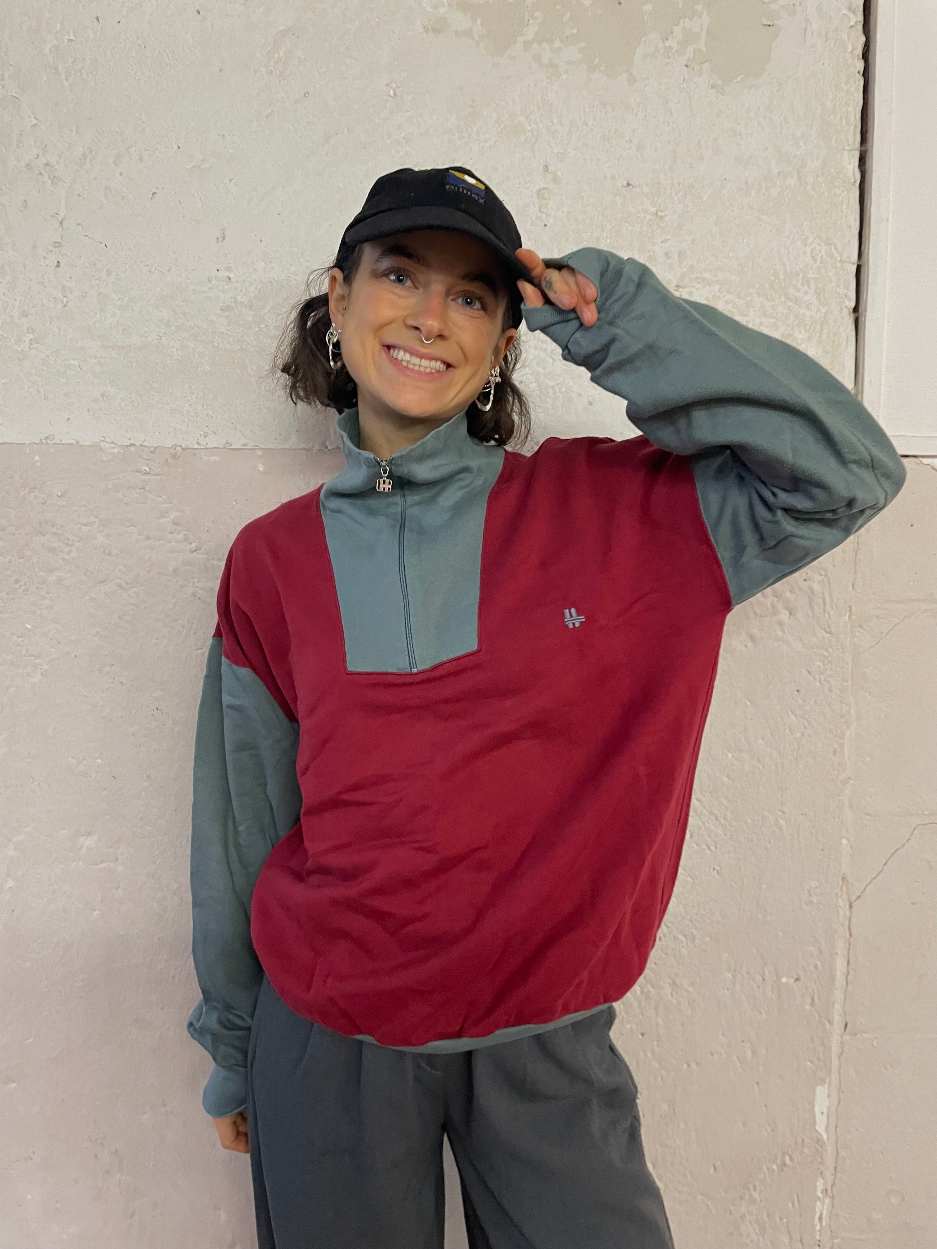 Retro Sweater Quarter Zip - Kleiderhaufen - Default Title