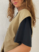 Braune Weste Unisex oversized XL