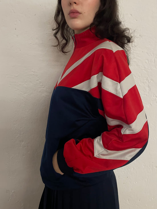 Vintage Track Jacket Blue Red White – M