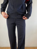 Pants Vintage Blue Fabric Trousers Minimal Straight Fit Unisex – Size approx. M