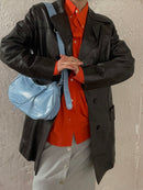 Vintage Schokobraun Ledermantel M