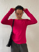 Knitwear Pullover Pink Cotton Blend Longsleeve – M