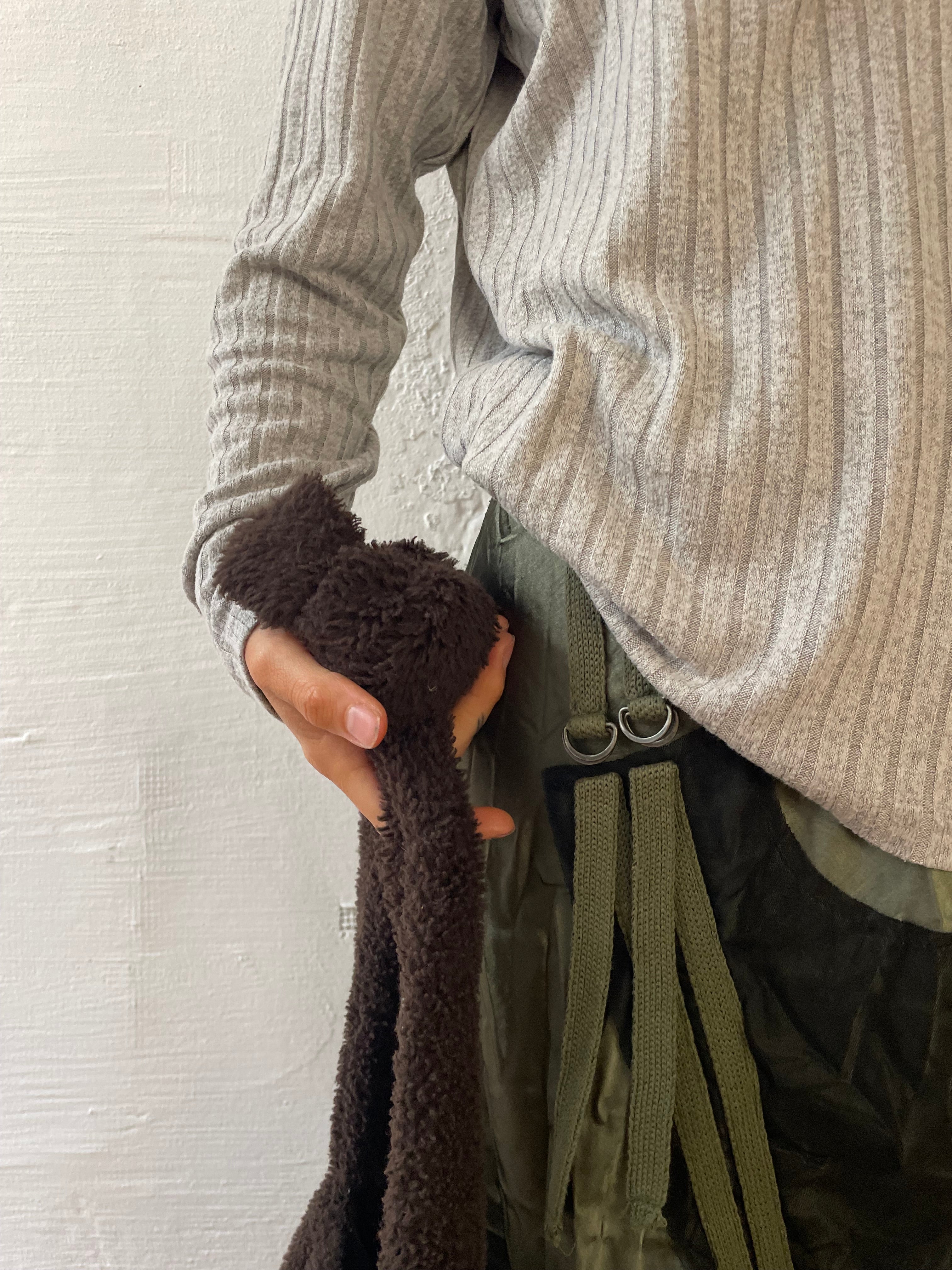 Braune große Crossbodybag