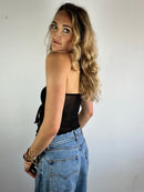 Top Shirt Sheer Top Black– S