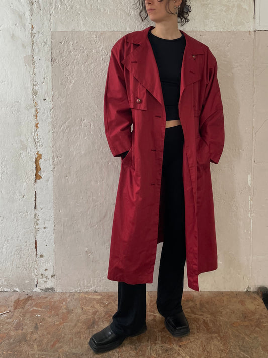 Trenchcoat super schönes rot M - Kleiderhaufen - Default Title