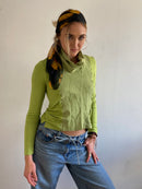 Longsleeve Turtleneck RIANI Vintage Green Elegant Slim Fit – S/M