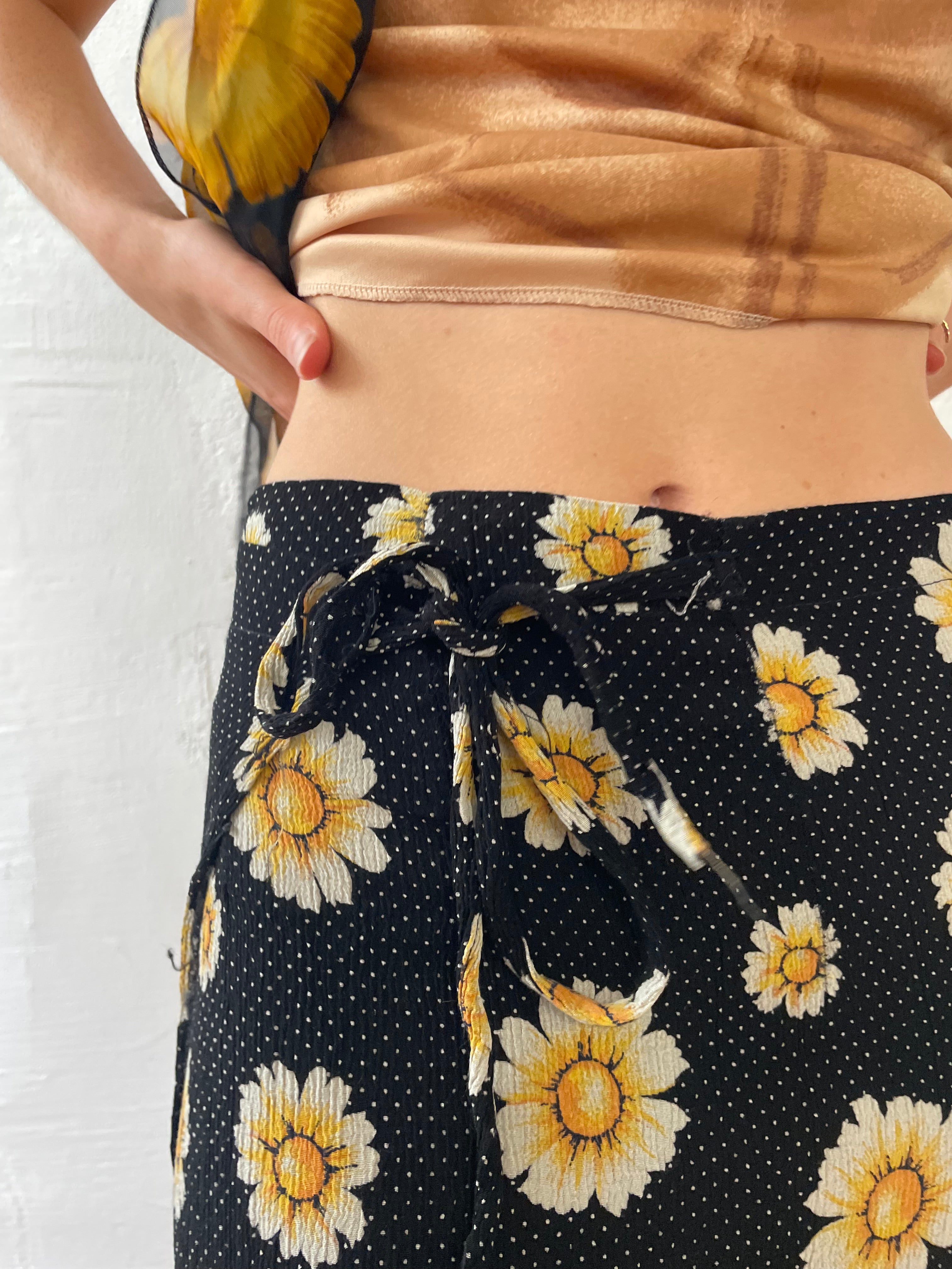 Vintage Blumen Wickelrock