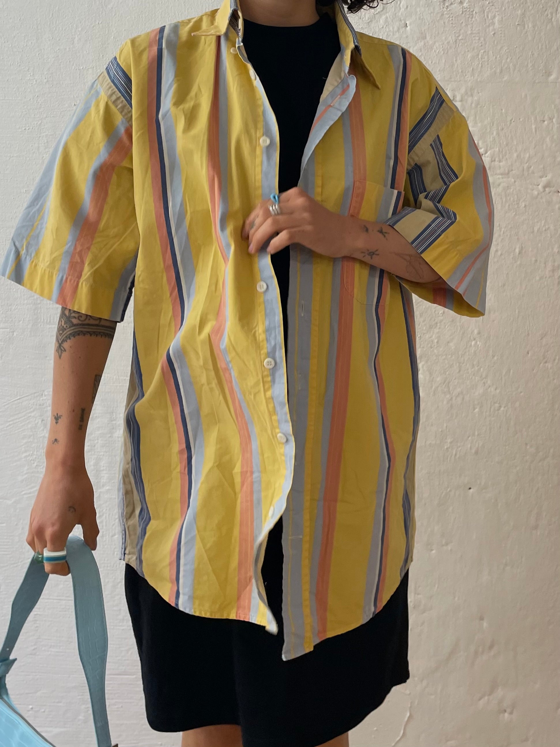 Gelbes Kurzarmhemd M/L - Kleiderhaufen - Default Title