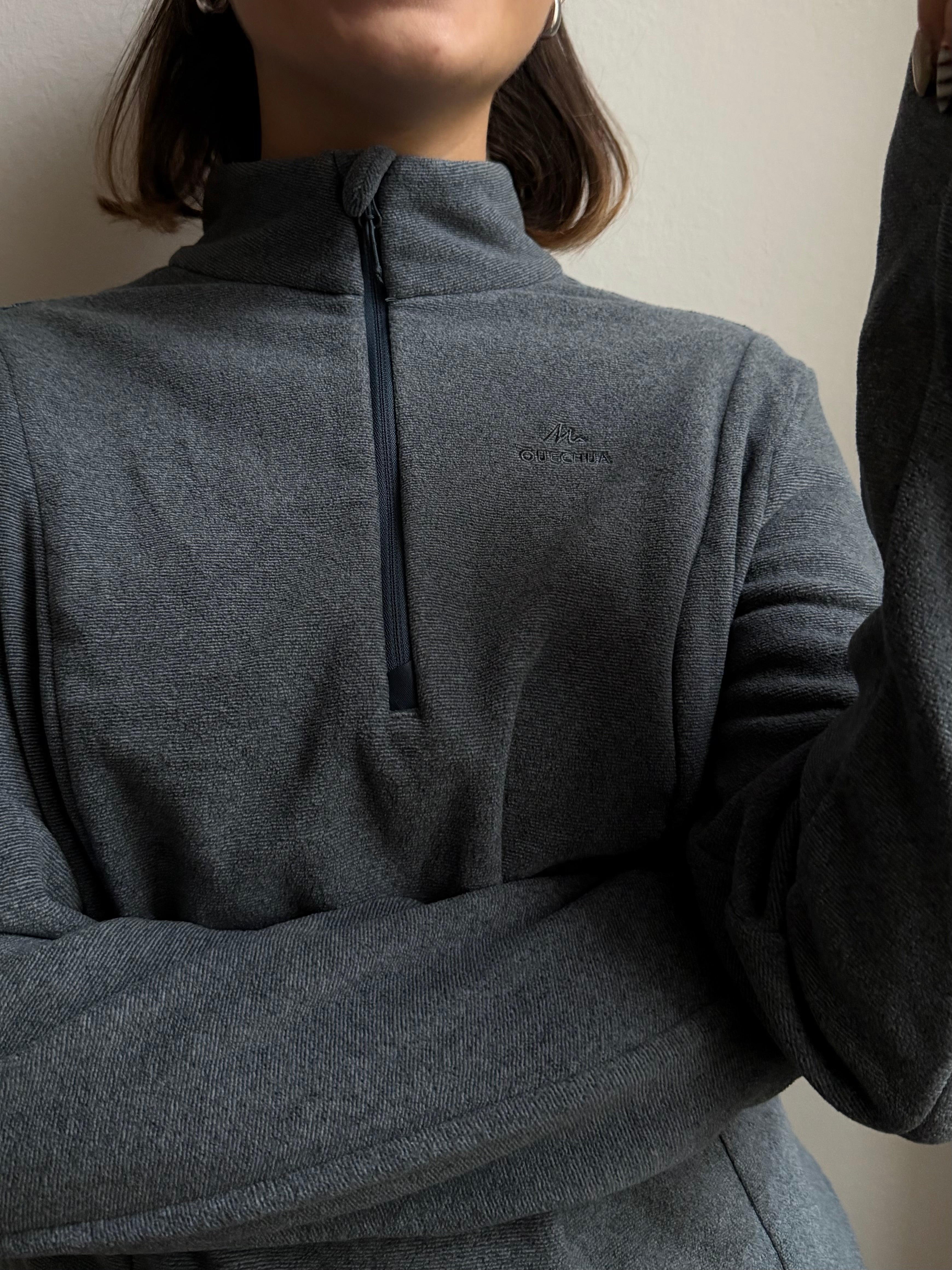 Quechua Half-Zip Sweater Blue/Grey Unisex - M