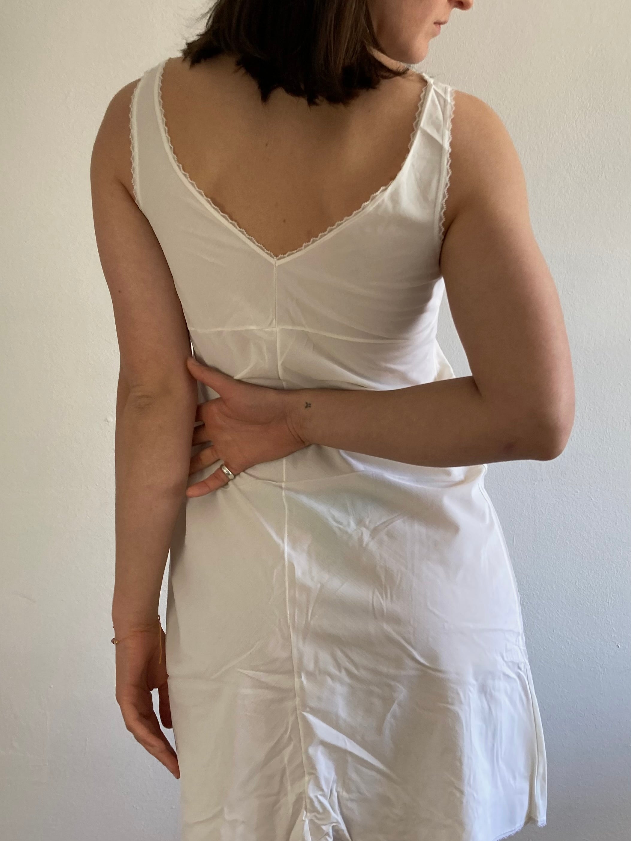 Dress Vintage Sheer Lightweight Summer Elegant Layering Nightdress – M/L