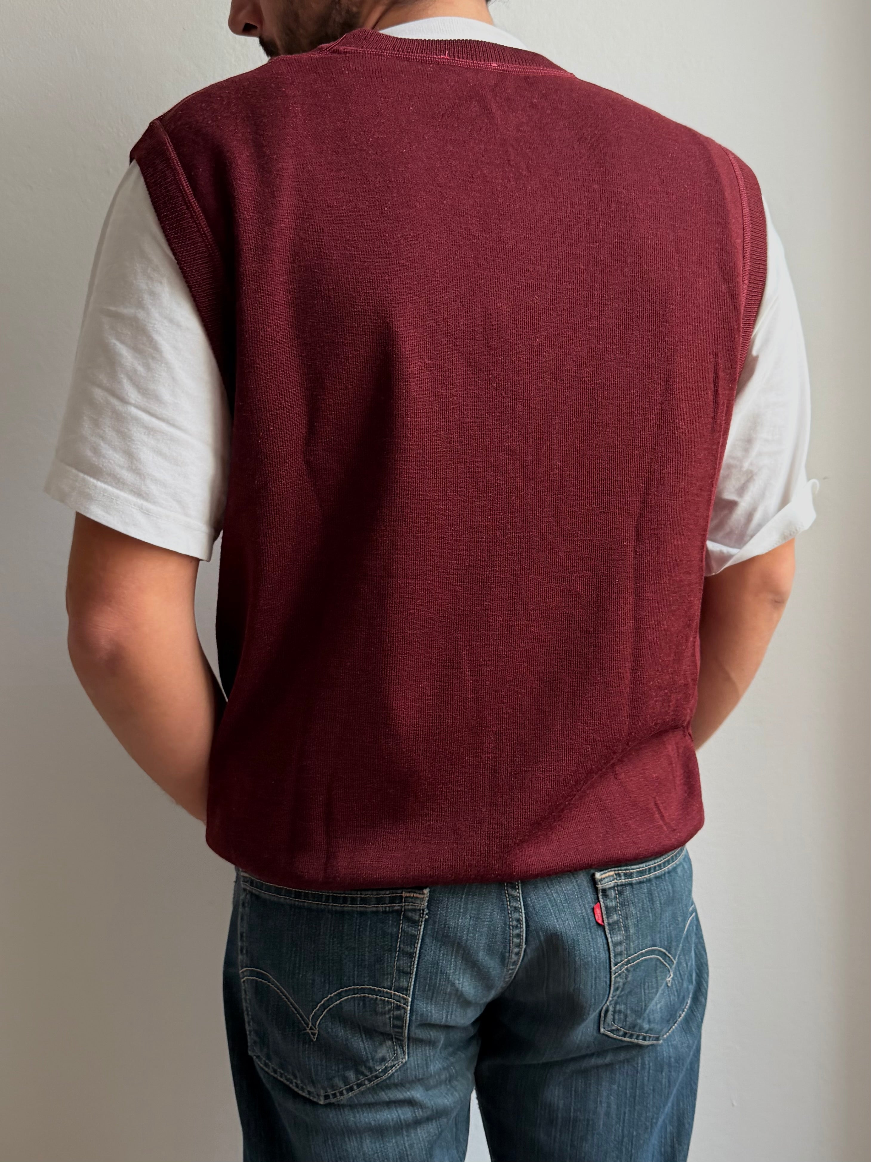 Wool Pullunder Red Unisex - L