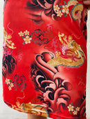 Drachen Sommerkleid Vintage S