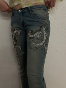 Vintage Jeans Blue F&2 & Glitter Detail – M