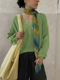 Vintage Sweater grell grün M - Kleiderhaufen - Default Title