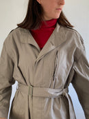 Coat Vintage Trench Tailored Spring Grey Unisex – M/L