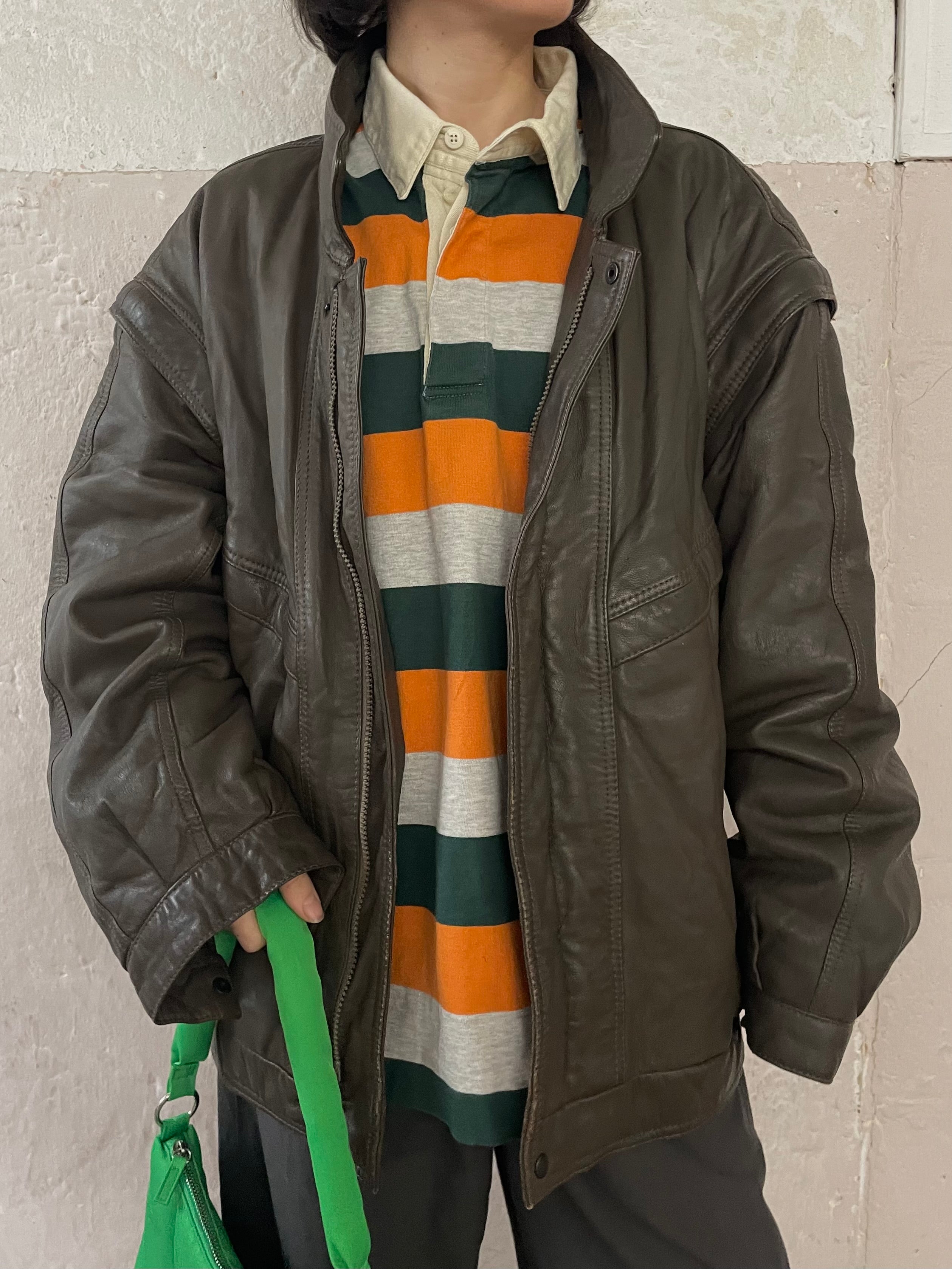 Lederjacke kann als Weste getragen werden - Kleiderhaufen - Default Title