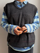 Giramondo Wool Pullunder Unisex Grey - L