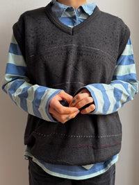 Giramondo Wool Pullunder Unisex Grey - L