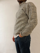 Vintage Wool Pullover Grey Wool Longsleeve Unisex – L