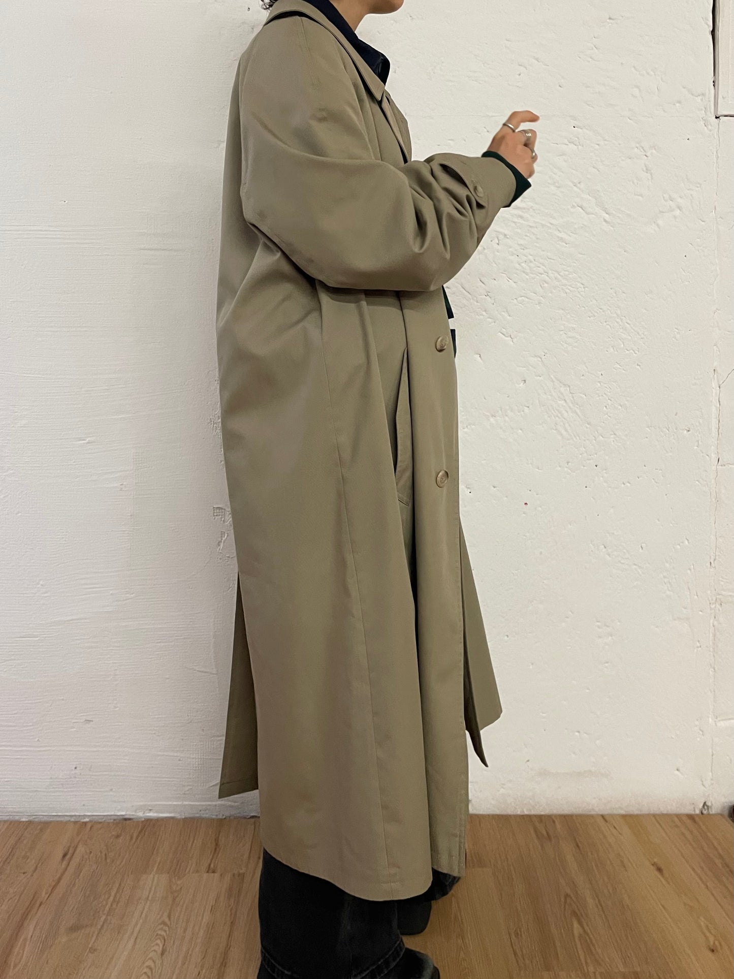 Vintage Trenchcoat Kleider Bauer braun Long Unisex- M/L