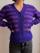 Vintage Cardigan Purple - M