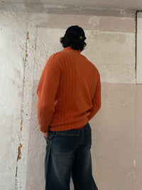 Orange klassische Strickjacke L - Kleiderhaufen - Default Title