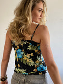 Spaghetti Top Vintage Y2K Floral Lace Lightweight Women – M