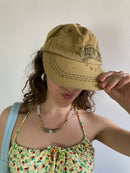 Cap Vintage Brown Denim Adjustable Strapback Unisex – One Size