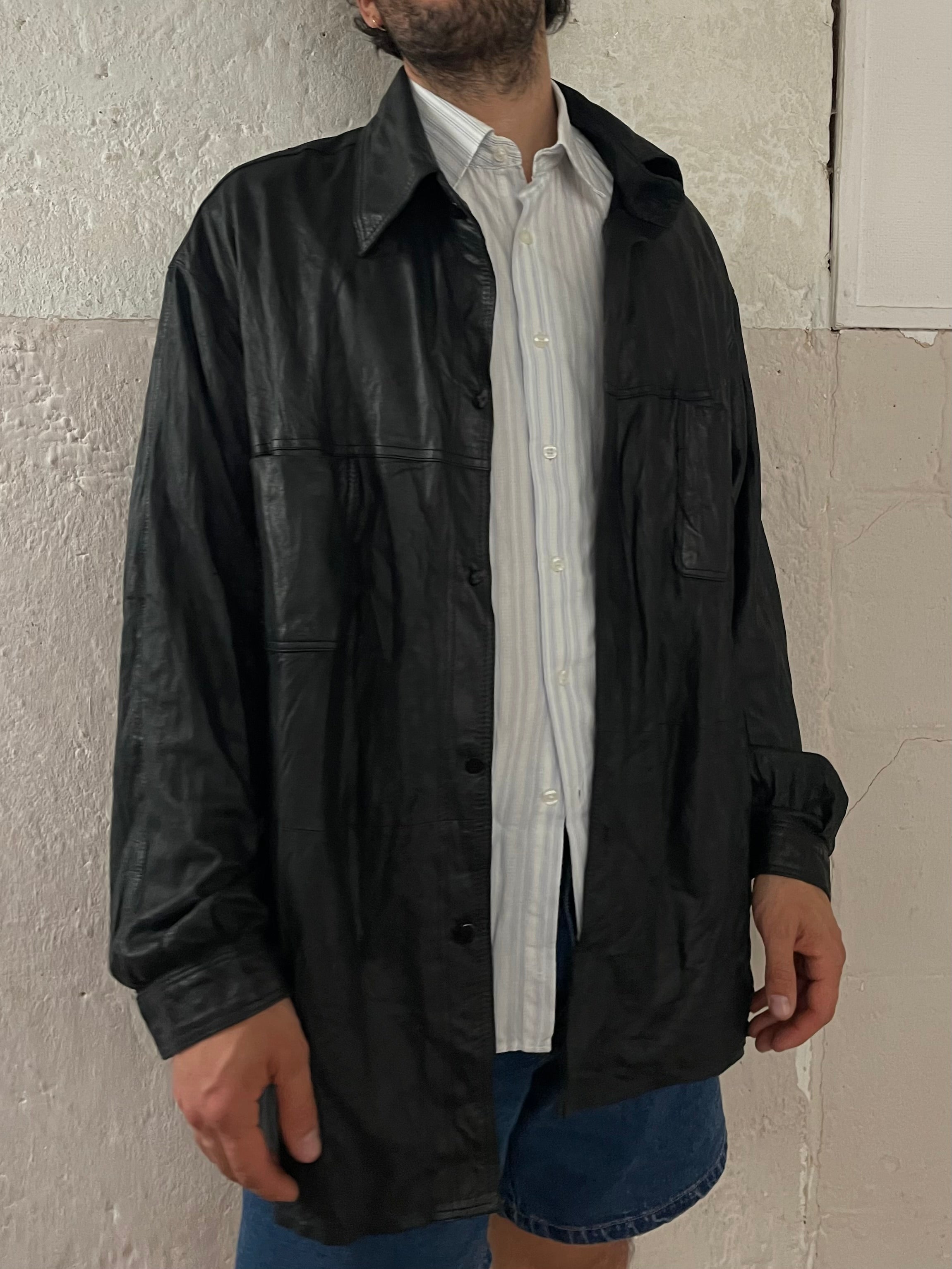 Dünne Lederjacke Black L - Kleiderhaufen - Default Title