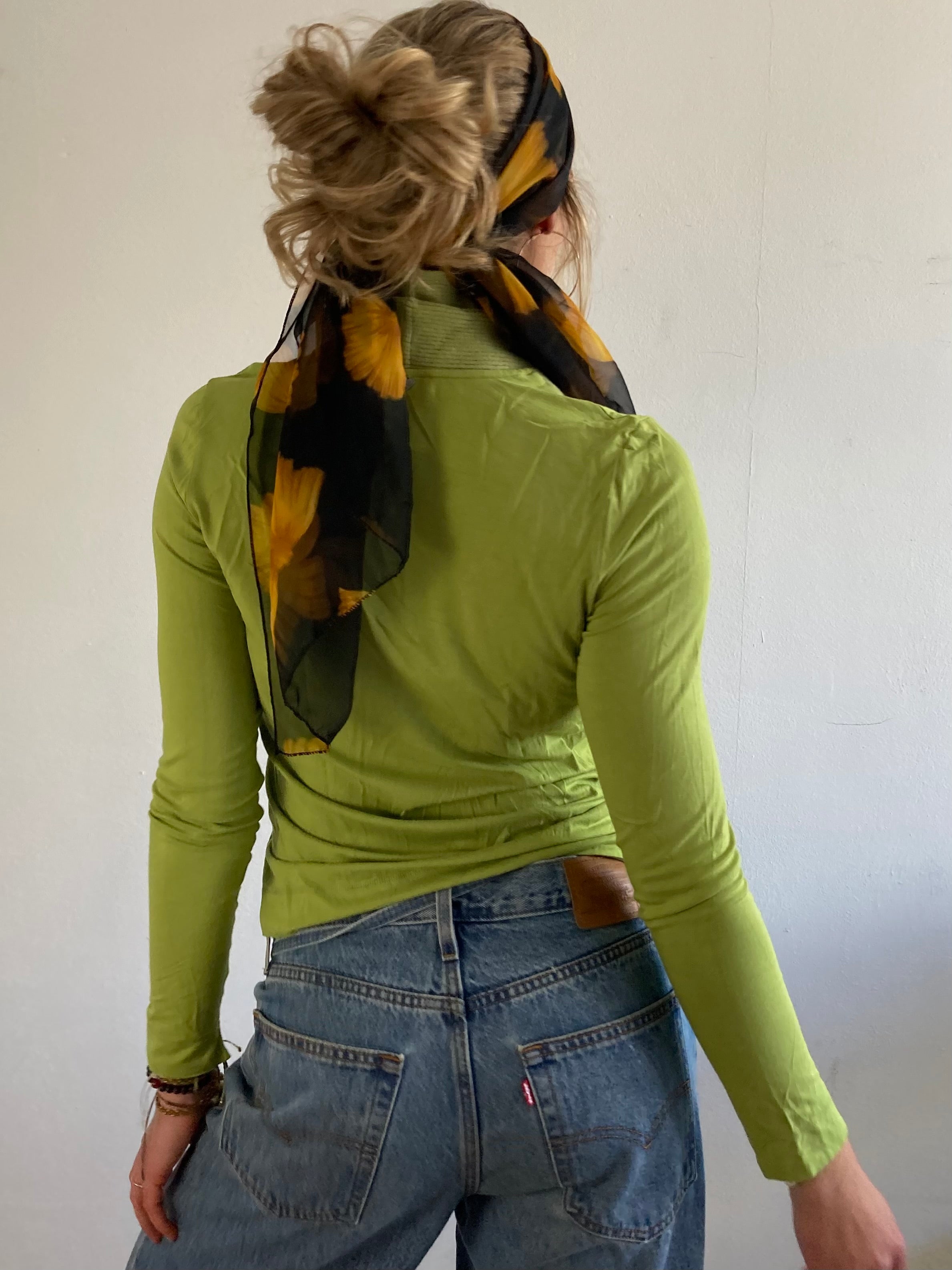 Longsleeve Turtleneck RIANI Vintage Green Elegant Slim Fit – S/M