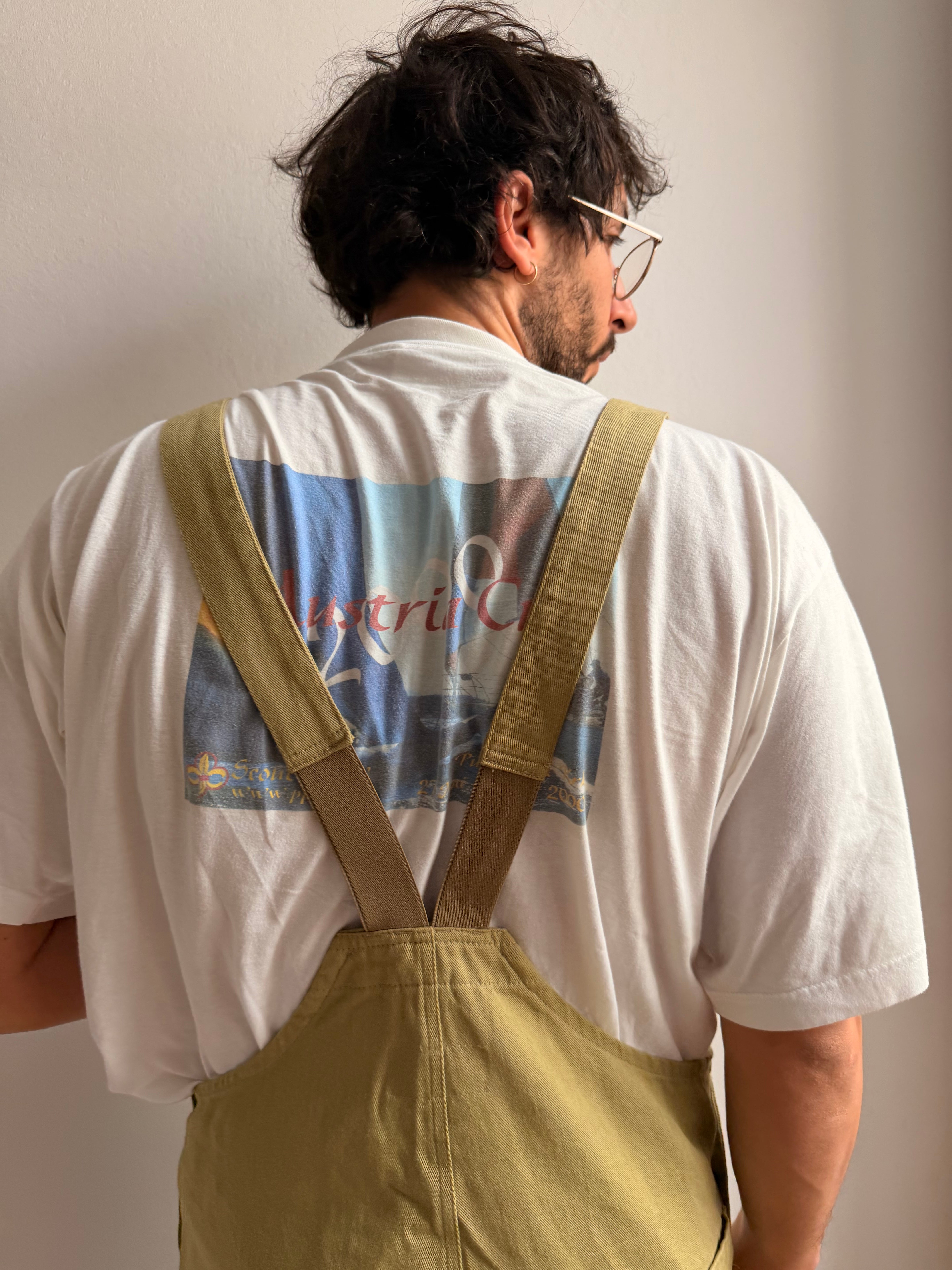 Sweat Life Overalls with adjustable side buttons 100% Cotton Brown Unisex - XL