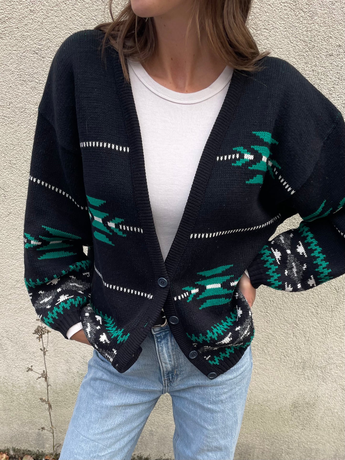 Retro Strickjacke