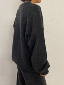 Vintage CASTELLA Sweater Grey Frontprint with Embroidery – M