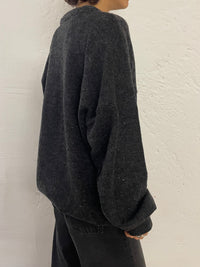 Vintage CASTELLA Sweater Grey Frontprint with Embroidery – M