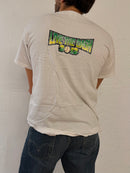 T-Shirt Fruit of the Loom White Front & Back Print Unisex – L