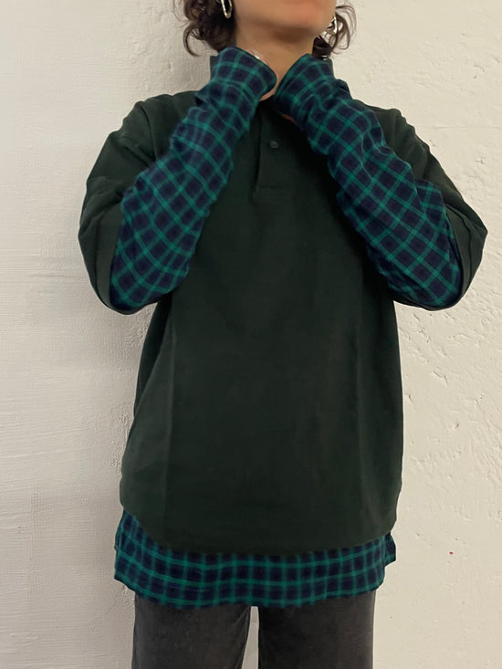 Vintage Slazenger Lotto Polo Shirt Dark Green Short Sleeve – L