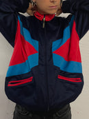 Sports Longsleeve Jacket Blue & Red Unisex – M