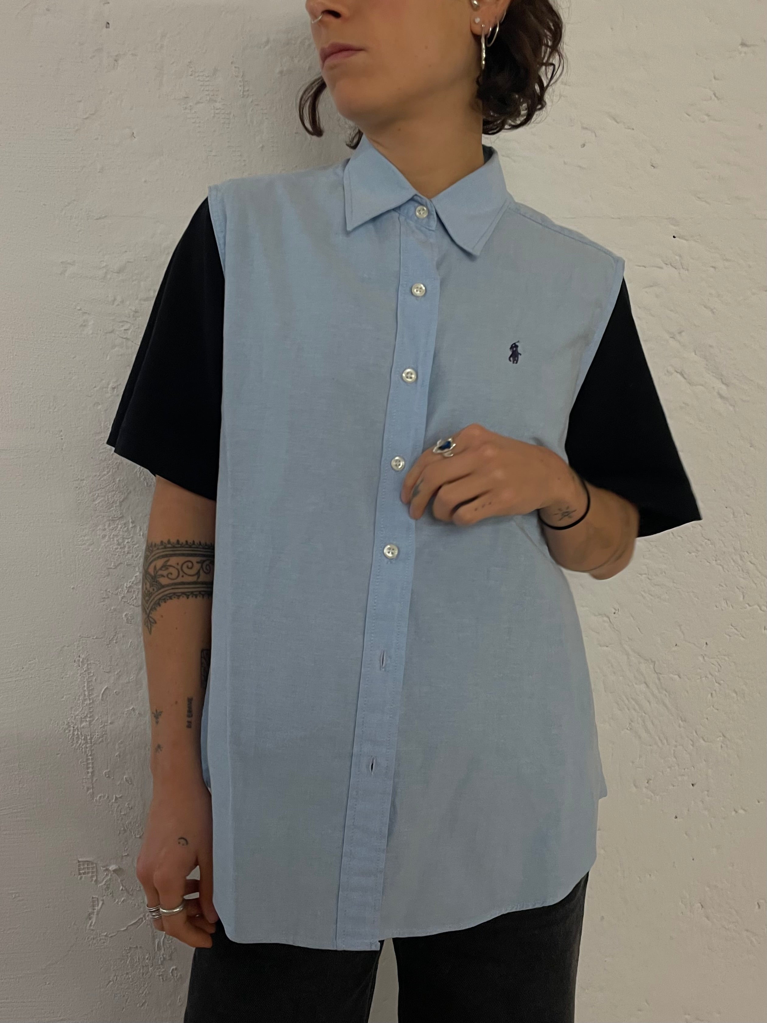 Ralph Loreen Oversized Sleeveless Polo Vest – Size M