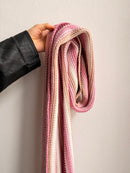 Striped Scarf Rosa, Purple, White and Creme - One Size