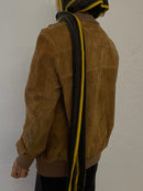 Vintage Leather Jacket Light Brown Unisex Made in Italy – M