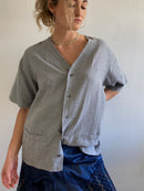 Shirt Fila Oversized Vest Grey Logo Lightweight Summer Layering Unisex – L