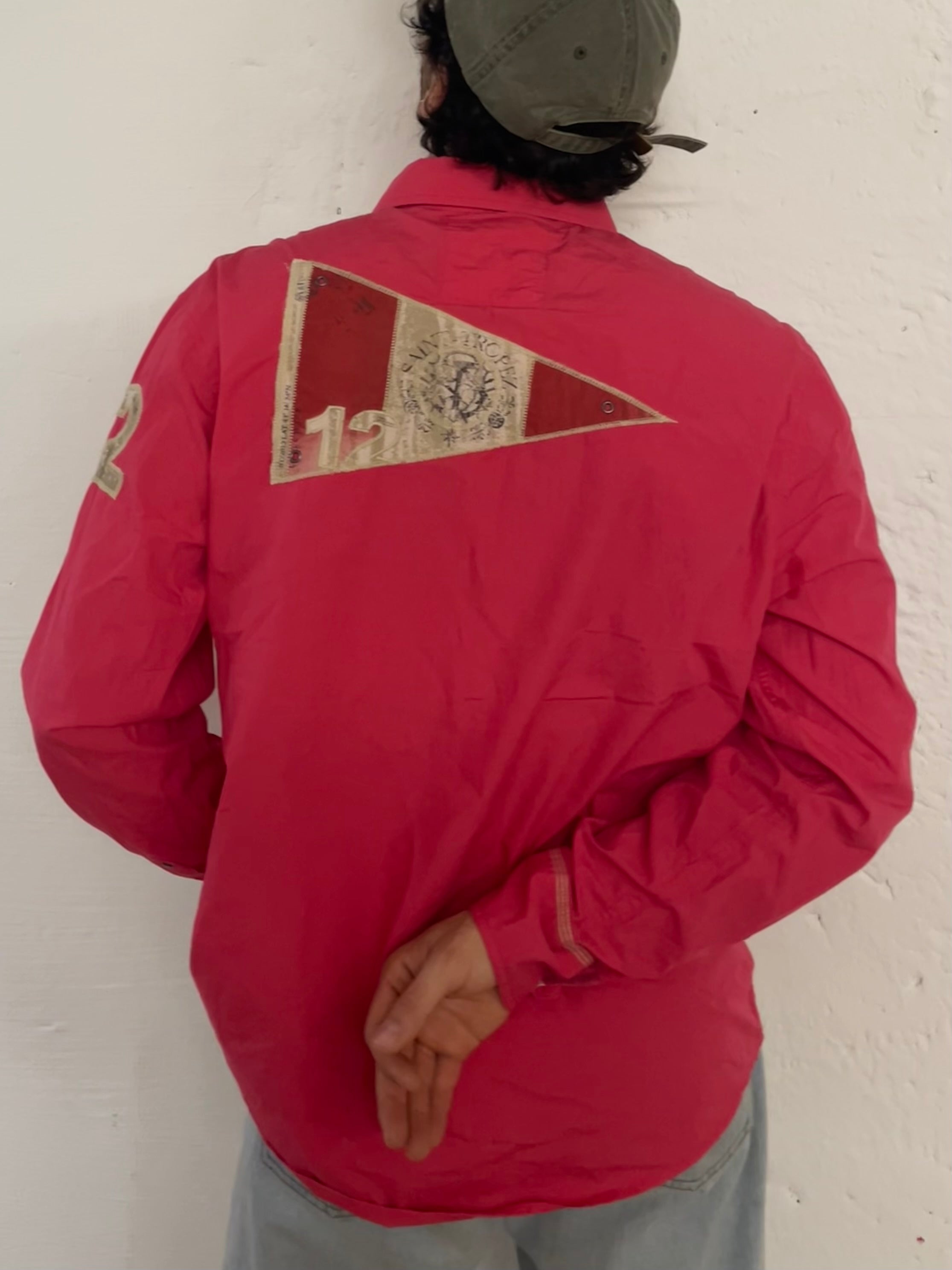 Vintage Kappa Shirt Pink Patch Details Long Sleeve – XXL